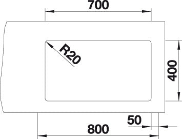 BLANCO ETAGON 700-U Spoelbak Graniet rock grey 525168