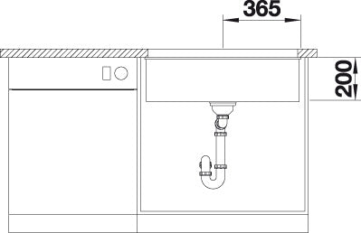 BLANCO ETAGON 700-U Spoelbak Graniet zwart 525891