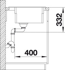 BLANCO ETAGON 8 Spoelbak Graniet zwart 525893