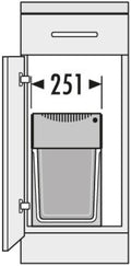 Hailo Tandem Voluittrek - 30 liter Hailo Grijs/Zilver Voor draaideurkasten