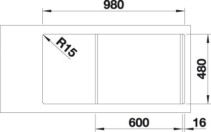 BLANCO FARON XL 6 S spoelbak Graniet zwart 525896