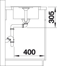 BLANCO FAVOS Mini spoelbak Graniet wit 521404