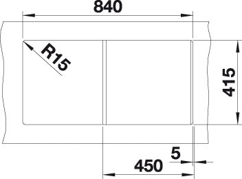 BLANCO FAVUM 45 S spoelbak Graniet zwart 526081