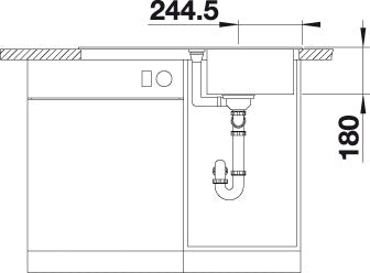 BLANCO FAVUM 45 S spoelbak Graniet zwart 526081