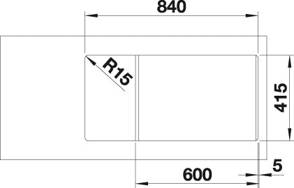 BLANCO FAVUM XL 6 S spoelbak Graniet zwart 526082