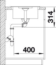 BLANCO FAVUM XL 6 S spoelbak Graniet zwart 526082