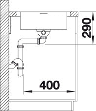 BLANCO FLEX Pro 45 S spoelbak RVS 521007