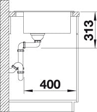 BLANCO FLOW XL 6 S-IF spoelbak RVS 521640