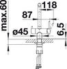 BLANCO FONTAS II keukenkraan messing chroom 523128