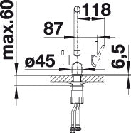 BLANCO FONTAS II keukenkraan messing silgranit-wit 523134