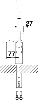 BLANCO JURENA-S keukenkraan messing chroom 520765