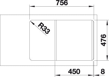 BLANCO LANTOS 45 S-IF Compact spoelbak RVS 519059