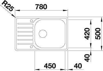 BLANCO LANTOS XL 6 S-IF Compact spoelbak RVS 523140