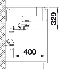 BLANCO LEGRA 6 S spoelbak Graniet zwart 526086