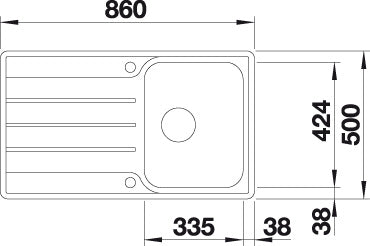 BLANCO LEMIS 45 S-IF spoelbak RVS 523031