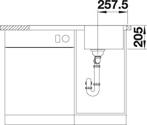 BLANCO LEMIS 45 S-IF spoelbak RVS 523030