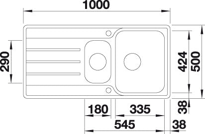 BLANCO LEMIS 6 S-IF spoelbak RVS 523033