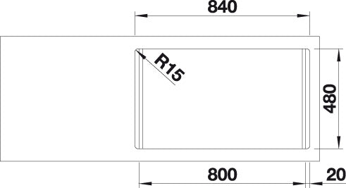 BLANCO LEMIS 8-IF Spoelbak RVS 523039