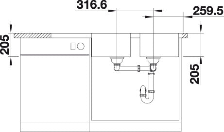 BLANCO LEMIS 8 S-IF spoelbak RVS 523037