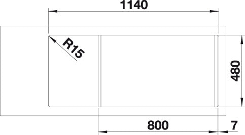 BLANCO LEMIS 8 S-IF spoelbak RVS 523036