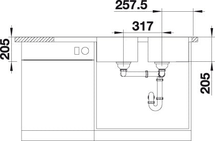 BLANCO LEMIS 8 S-IF spoelbak RVS 523036