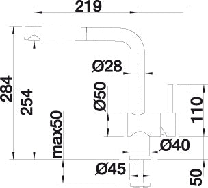 BLANCO LINUS-S keukenkraan edelstaal RVS geborsteld 517184