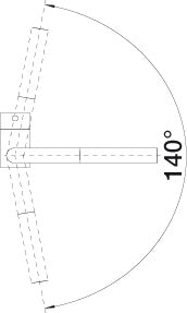 BLANCO LINUS-S Hendel links keukenkraan messing chroom 514016