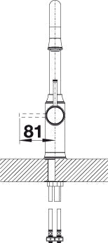 BLANCO LIVIA-S keukenkraan messing messing 521289