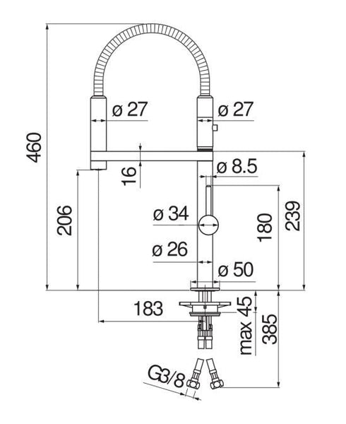 Alpha Move 92300 Keukenkraan Chroom