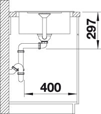 BLANCO METRA 45 S Compact spoelbak Graniet café 519570