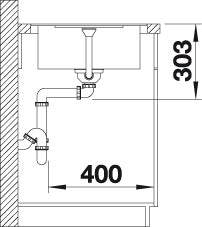 BLANCO METRA 45 S-F spoelbak Graniet rock grey 519086