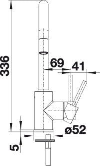 BLANCO MIDA-S keukenkraan messing chroom 521454