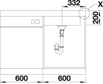 BLANCO MODEX-M 60 Wit 523650