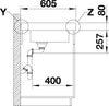 BLANCO MODEX-M 60 spoelbak Graniet zwart 526112