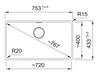 Franke MRG 210/110-72 Spoelbakken Mat zwart 1350667706