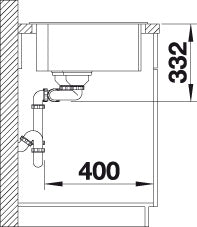 BLANCO NAYA 8 S spoelbak Graniet zwart 525946