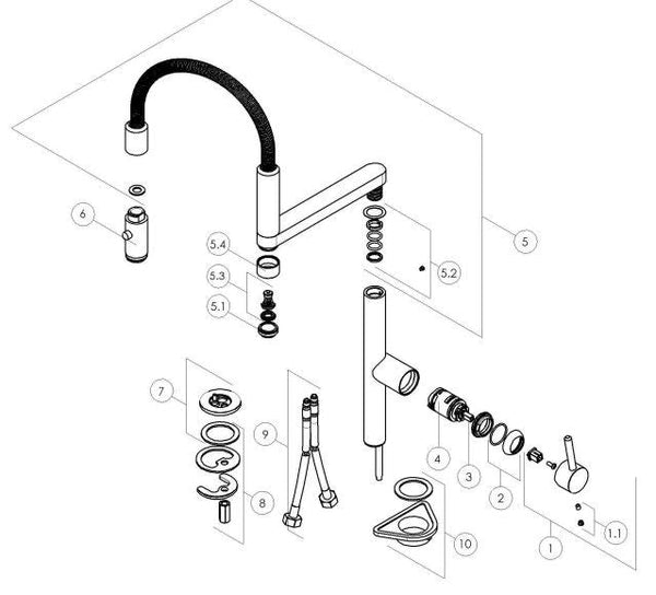 Alpha Move 92300 Keukenkraan Chroom