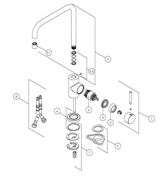 Alpha OZ 134 Keukenkraan Chroom