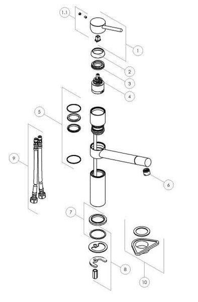 Alpha Snow 7713 Keukenkraan RVS-look
