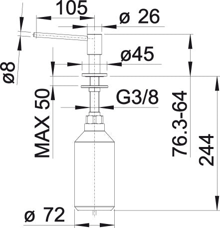 BLANCO PIONA Afwasmiddeldispenser Afwasmiddeldispenser messing chroom 517667