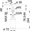 BLANCO PIONA Afwasmiddeldispenser Afwasmiddeldispenser edelstaal RVS geborsteld 517537