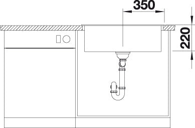 BLANCO PLEON 8 Spoelbak Graniet zwart 525957