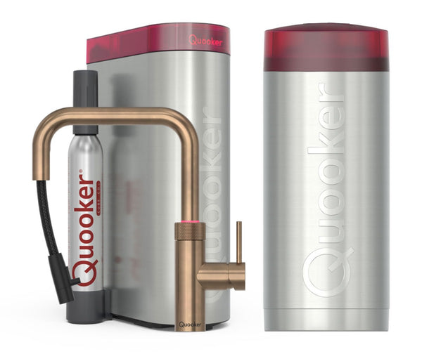 Quooker® COMBI CUBE Flex Square Messing Patina
