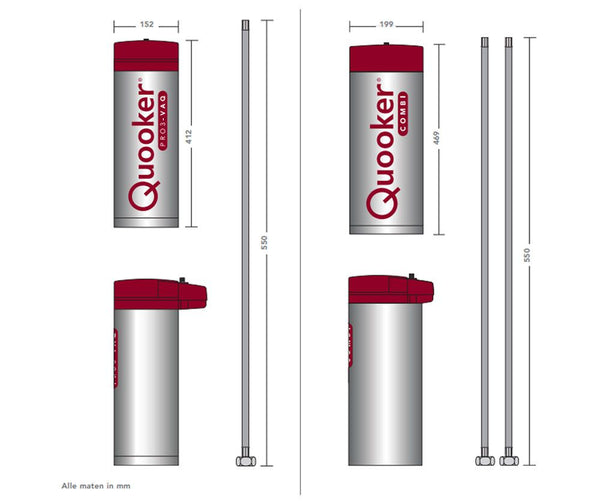 Quooker® COMBI CUBE Flex Square Messing Patina