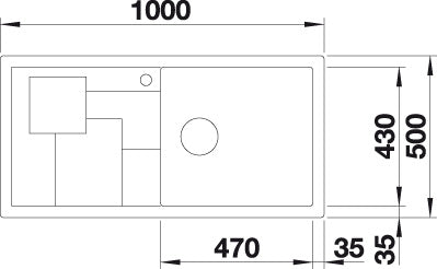 BLANCO SITY XL 6 S spoelbak Graniet antraciet 525060