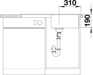 BLANCO SONA 5 S spoelbak Graniet zwart 525972