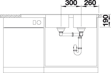 BLANCO SONA 8 S spoelbak Graniet zwart 525979