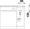 BLANCO SUBLINE 160-U Spoelbak Graniet wit 523400