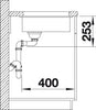 BLANCO SUBLINE 160-U Spoelbak Graniet tartufo 523403