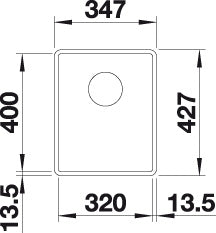 BLANCO SUBLINE 320-F Spoelbak Graniet zwart 525982